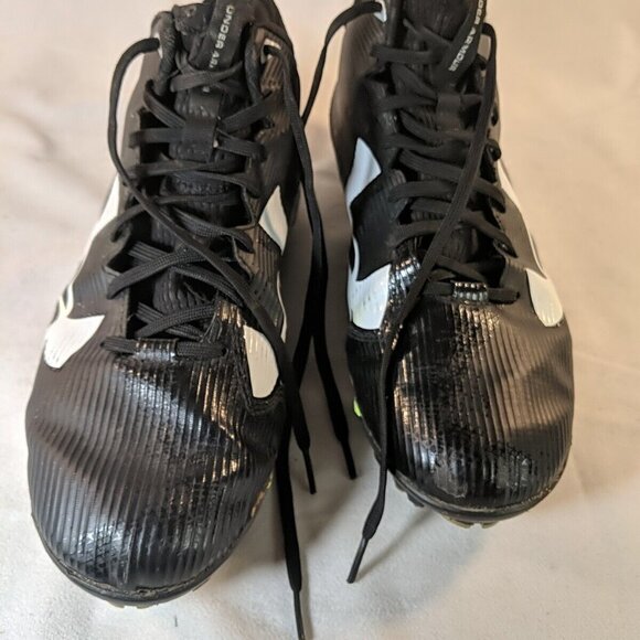 Under Armour Spine Fierce MC Black Mens 10 Football Cleats 1269740-001 White UA - Picture 13 of 15
